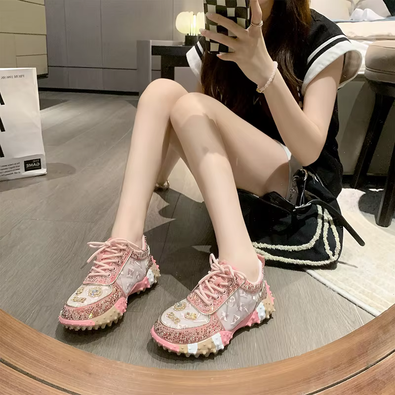 Baskets de tennis décontractées pour femmes, chaussures à bas optiques en biscuits, chaussures de ma