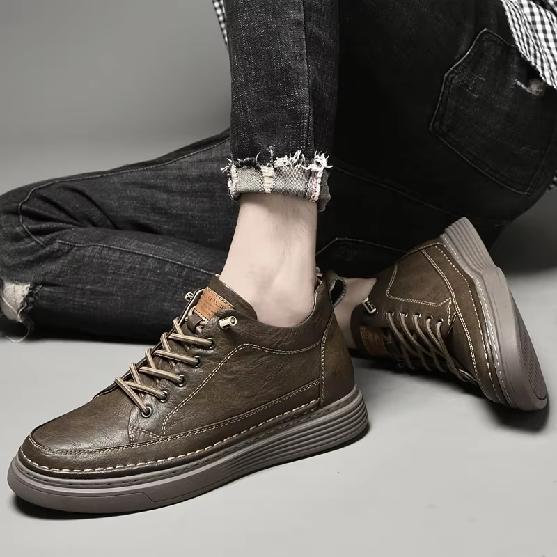 Chaussures rehaussantes en cuir véritable chaussures rehaussantes hauteur augmenter chaussures homme