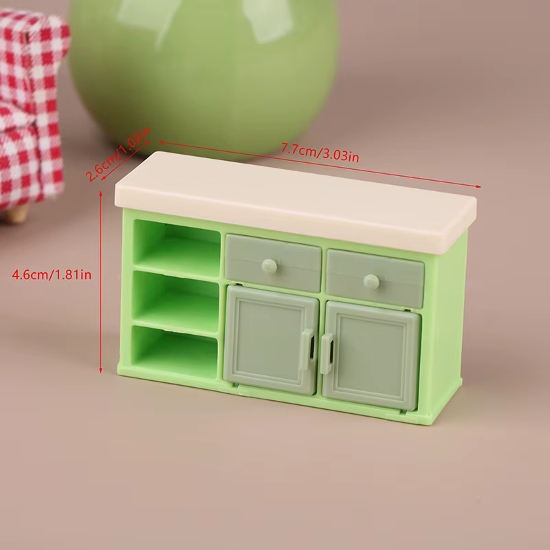 Mini armoire de rangement pour maison de poupée, modèle de comptoir, accessoire de mobilier pour mag