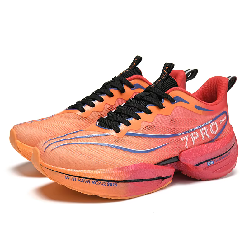 Chaussures de course Marathon avec plaque en carbone, respirantes, légères, confortables, antidérapa