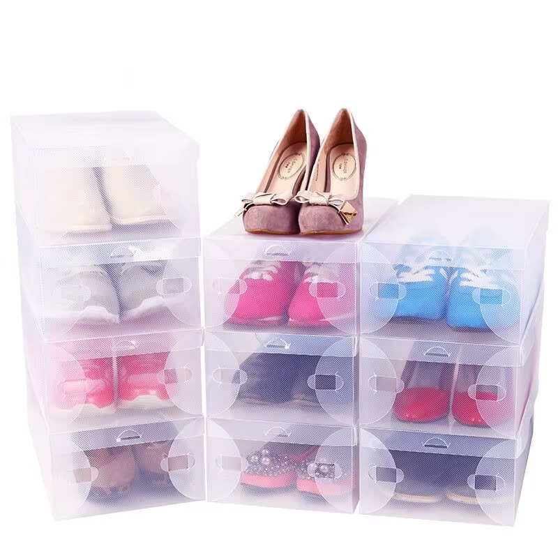 12 boîtes à chaussures épaisses transparentes, anti-poussière et anti-humidité, boîte de rangement d