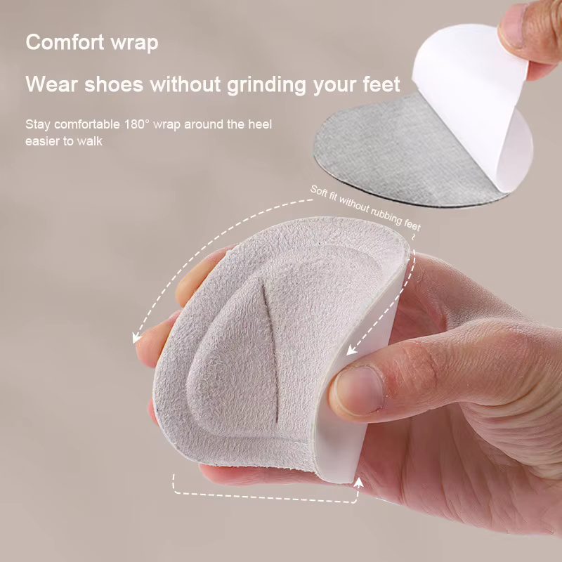Semelles intérieures autocollantes pour talons de sport, 4 pièces, pour chaussures de course, réduct
