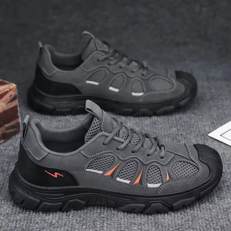 Oulylan nouveaux hommes à semelles souples respirant maille chaussures de sport chantier de Construc