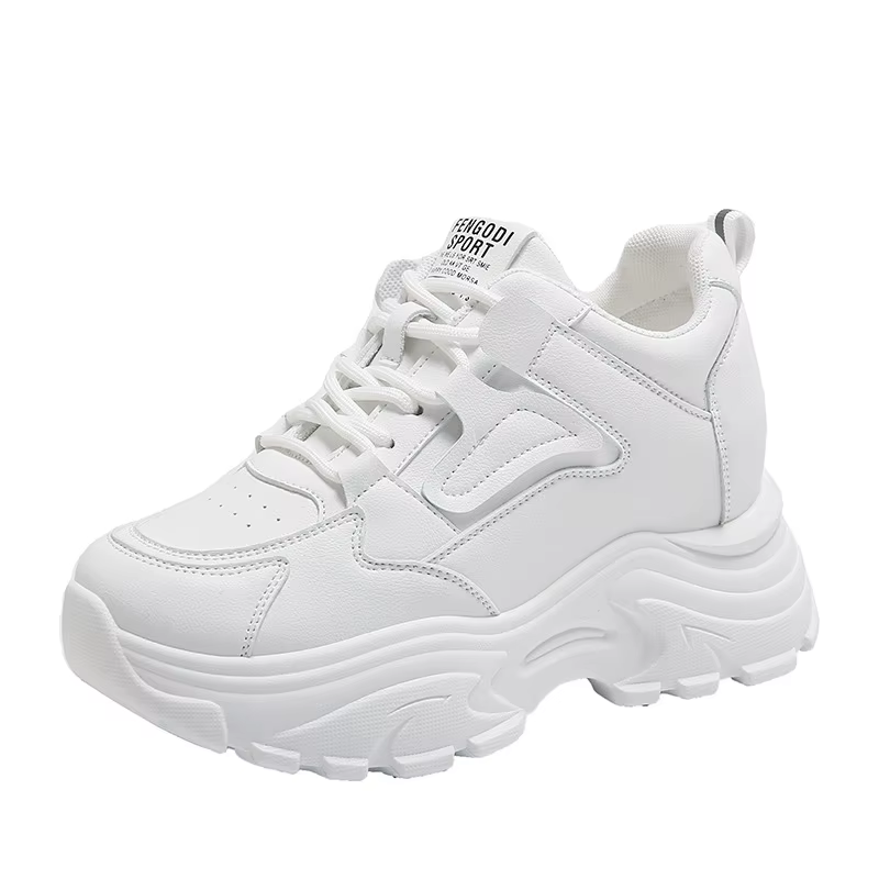 Baskets pour femmes chaussures à plate-forme blanche 2025 à lacets fond épais vulcaniser chaussures 