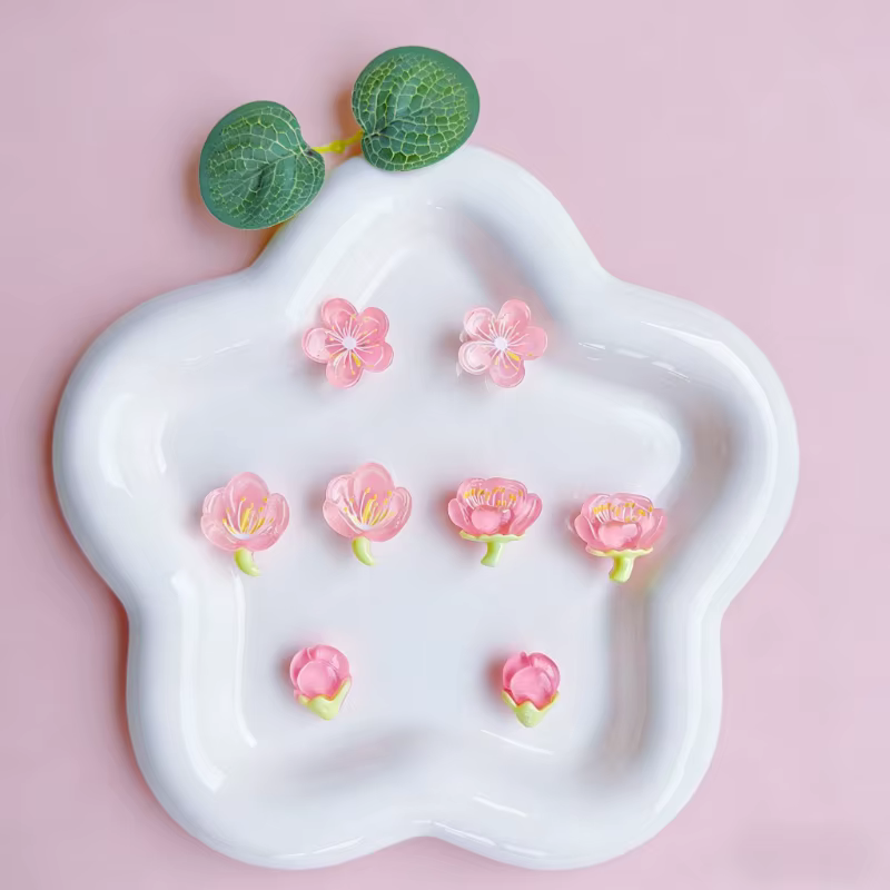Meilleures Ventes : Breloques de mode pour chaussures, motif Fleurs de cerisier glacées, pour sabots