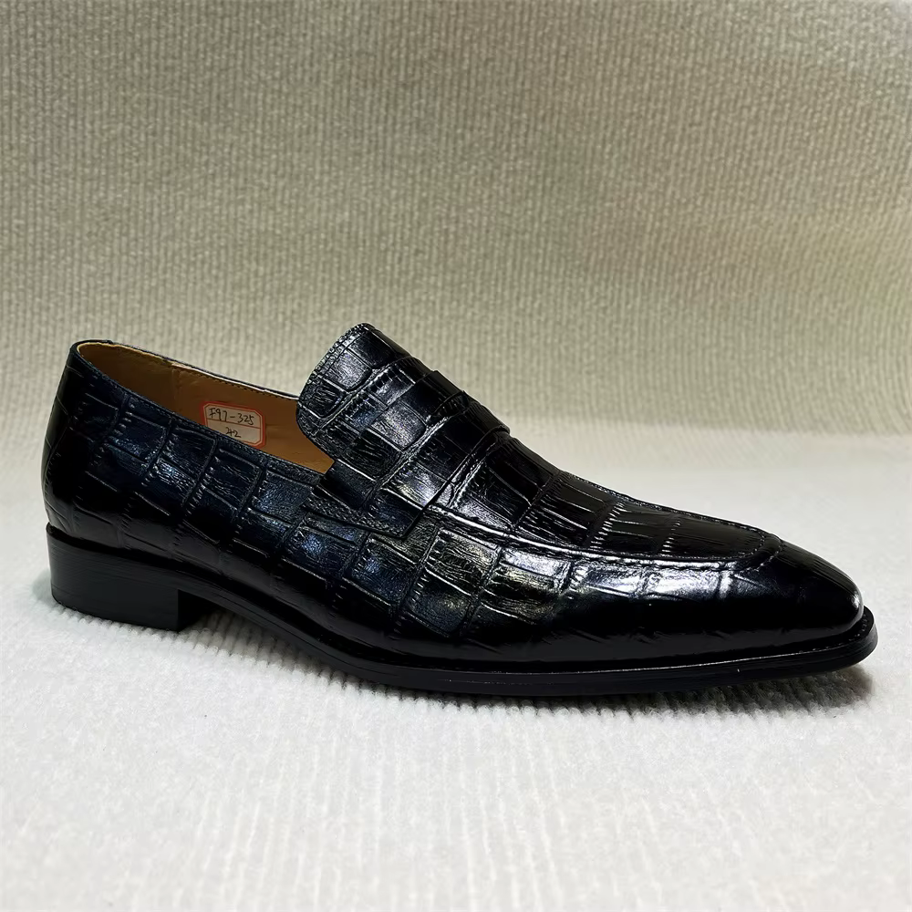 Mocassins pointus italiens respirants pour hommes, chaussures décontractées à enfiler pour mariage,