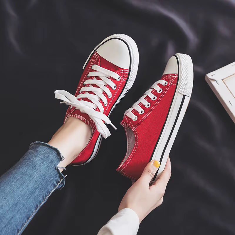 Chaussures en toile classiques pour femmes, style étudiant, version coréenne, baskets blanches, styl