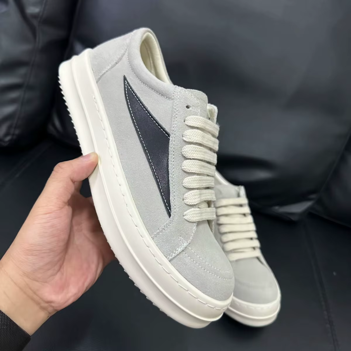 Ro Classic Designer Sneaker Low Top Shoe Women Brown Suede Shoes Leather Casual Shoe Lace Up Retro F