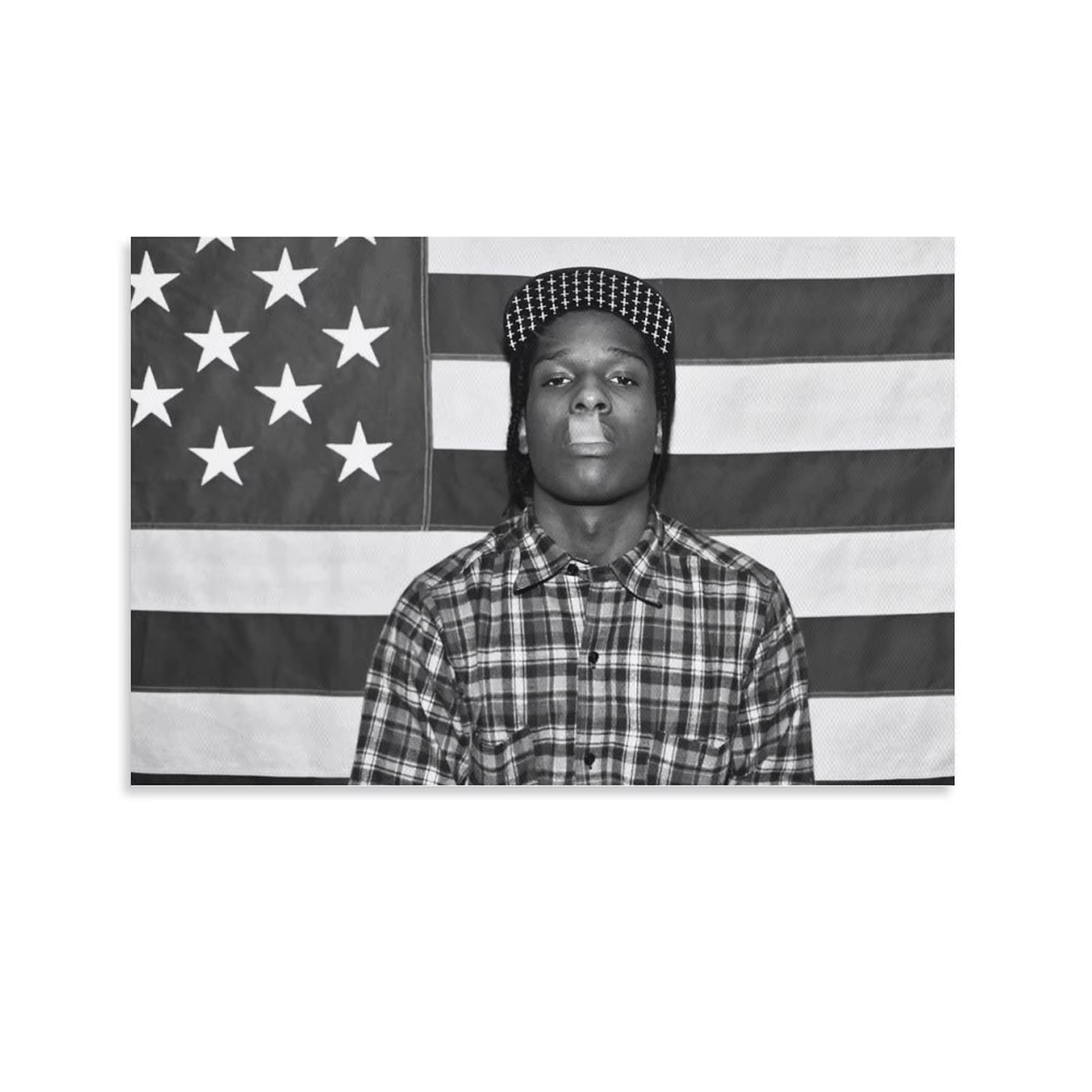 A $ AP Rocky ASAP drapeau américain rap rappeur motivation inspirant bureau salle de sport mur dorto