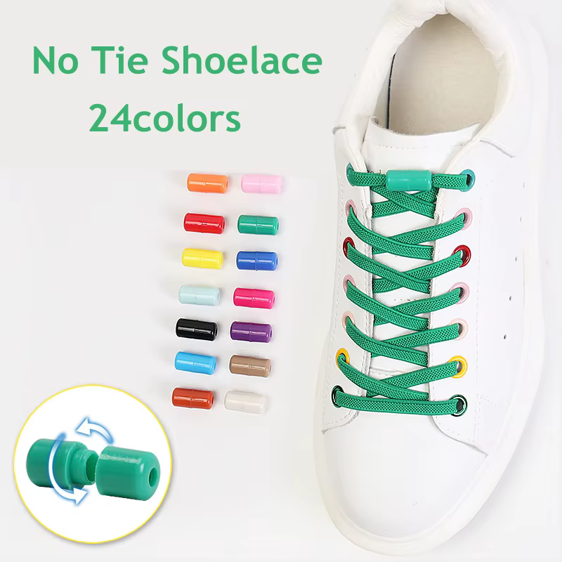 1 paire de lacets sans attaches chaussures plates lacets élastiques pour enfants et adultes baskets 