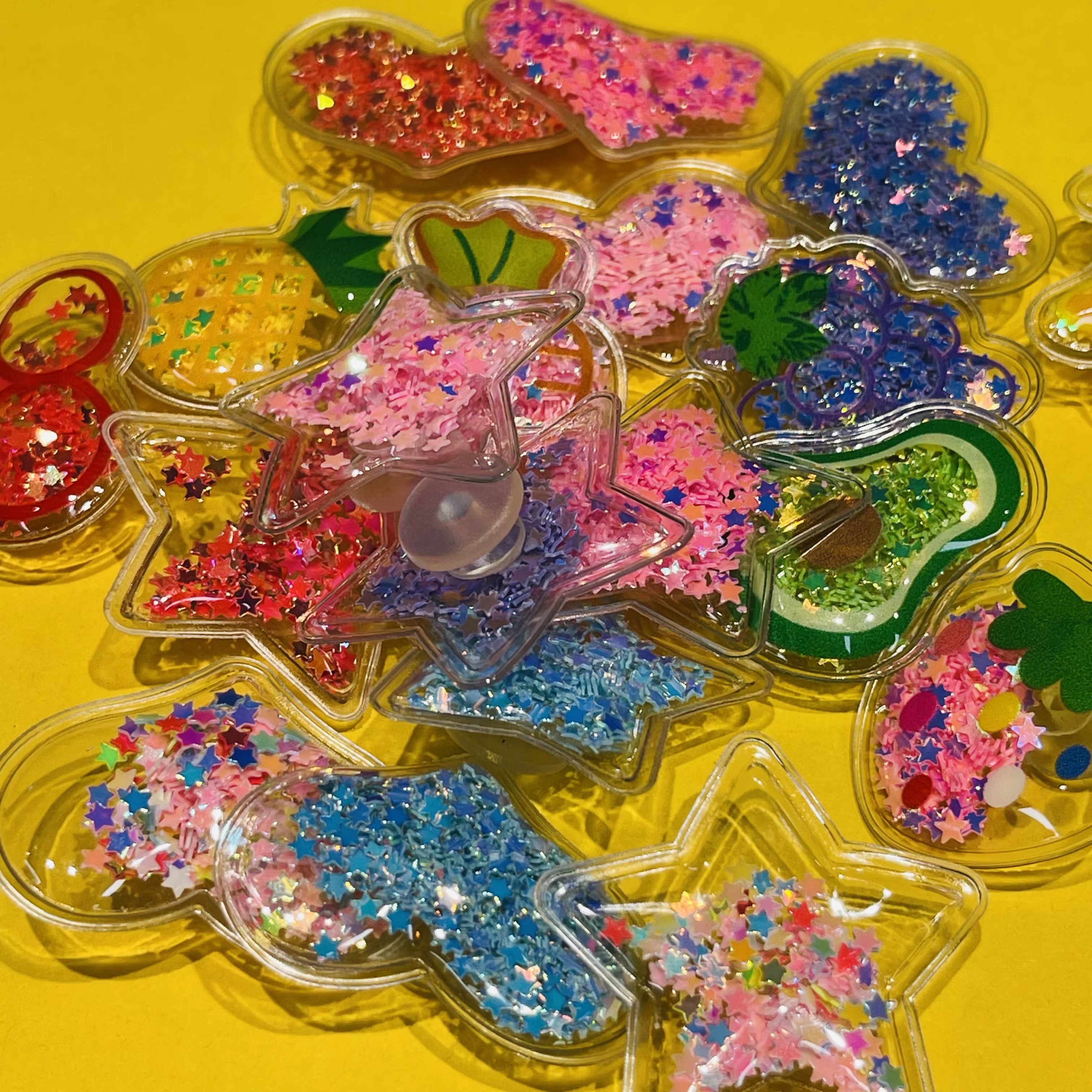 Offres spéciales 1-19 pièces étoiles brillantes enfants chaussures de jardin décoration résine chaus