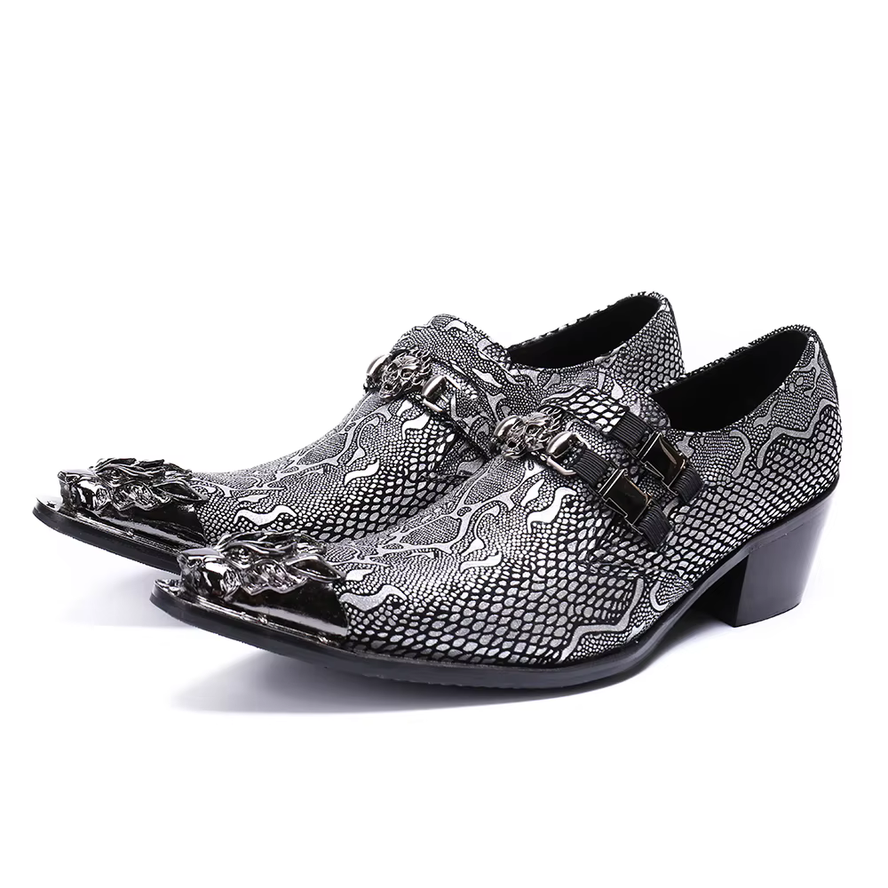 Christina Bella – chaussures en cuir véritable pour hommes, Style italien, bout pointu, talons hauts