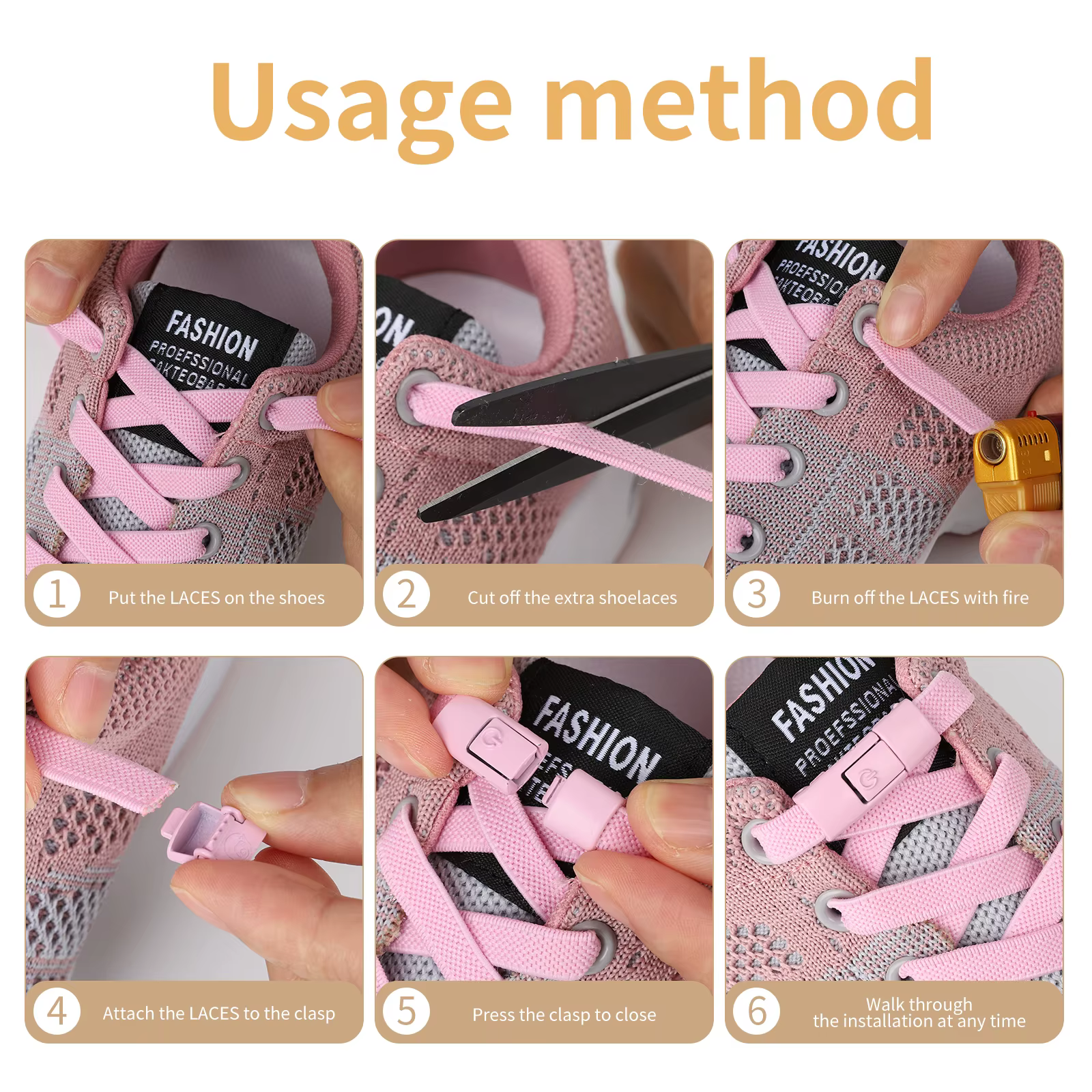 Lacets élastiques plats sans attaches, 8MM de largeur, baskets pour enfants et adultes, sans cravate