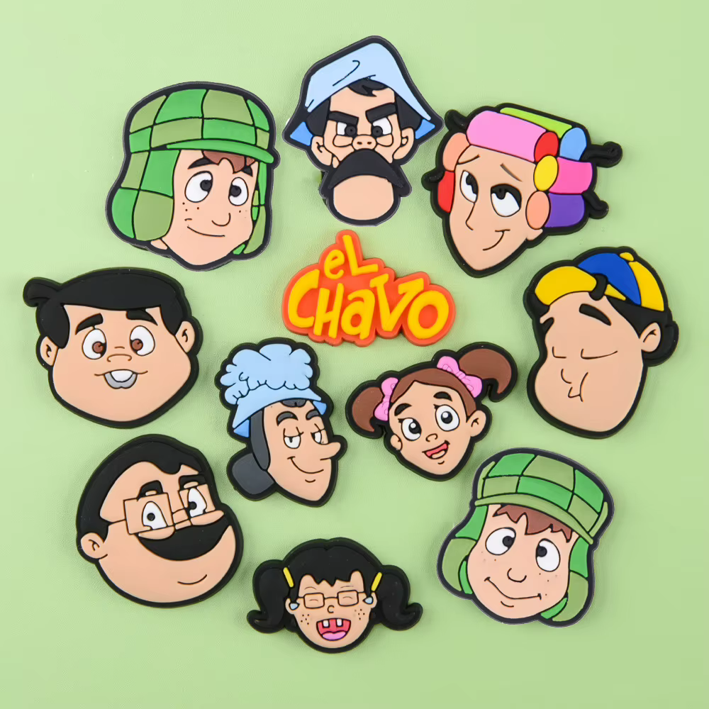 Breloques de chaussures en PVC, 11 pièces, motif dessin animé El Chavo, pour sandales, accessoires d