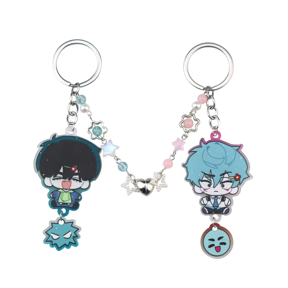 Anime ALIEN STAGE IVAN & TILL Cosplay porte-clés unisexe acrylique sac pendentif Kawaii Couple porte