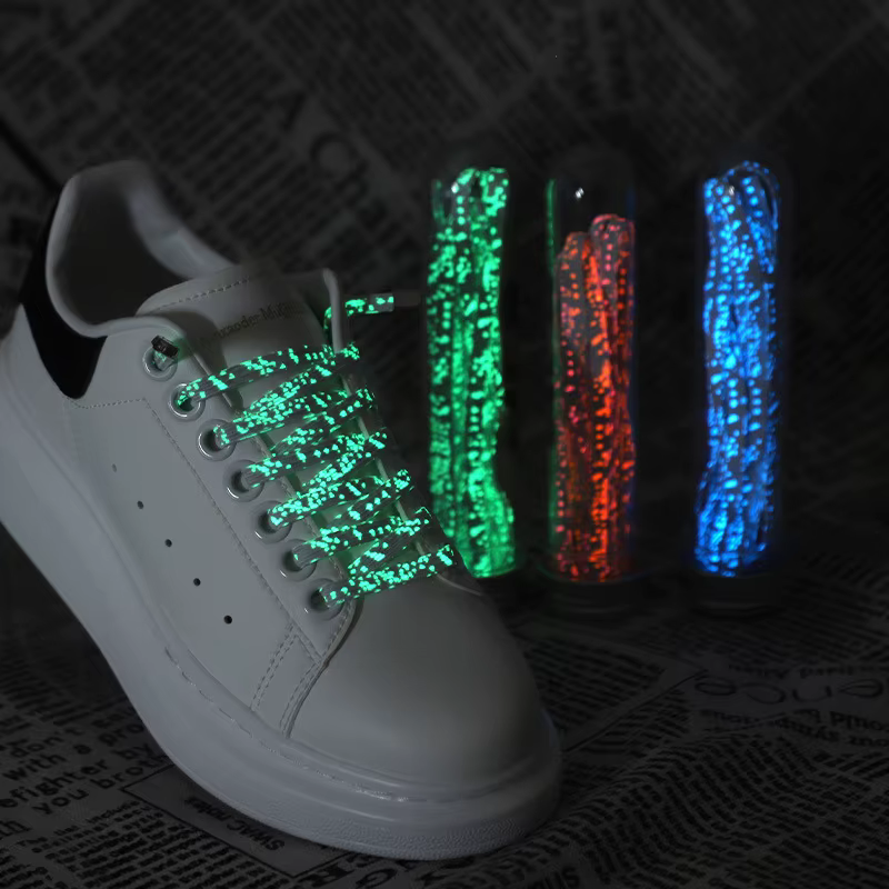 Réflexion lumineuse sans cravate lacets de chaussures lacets élastiques baskets d'extérieur sécurité