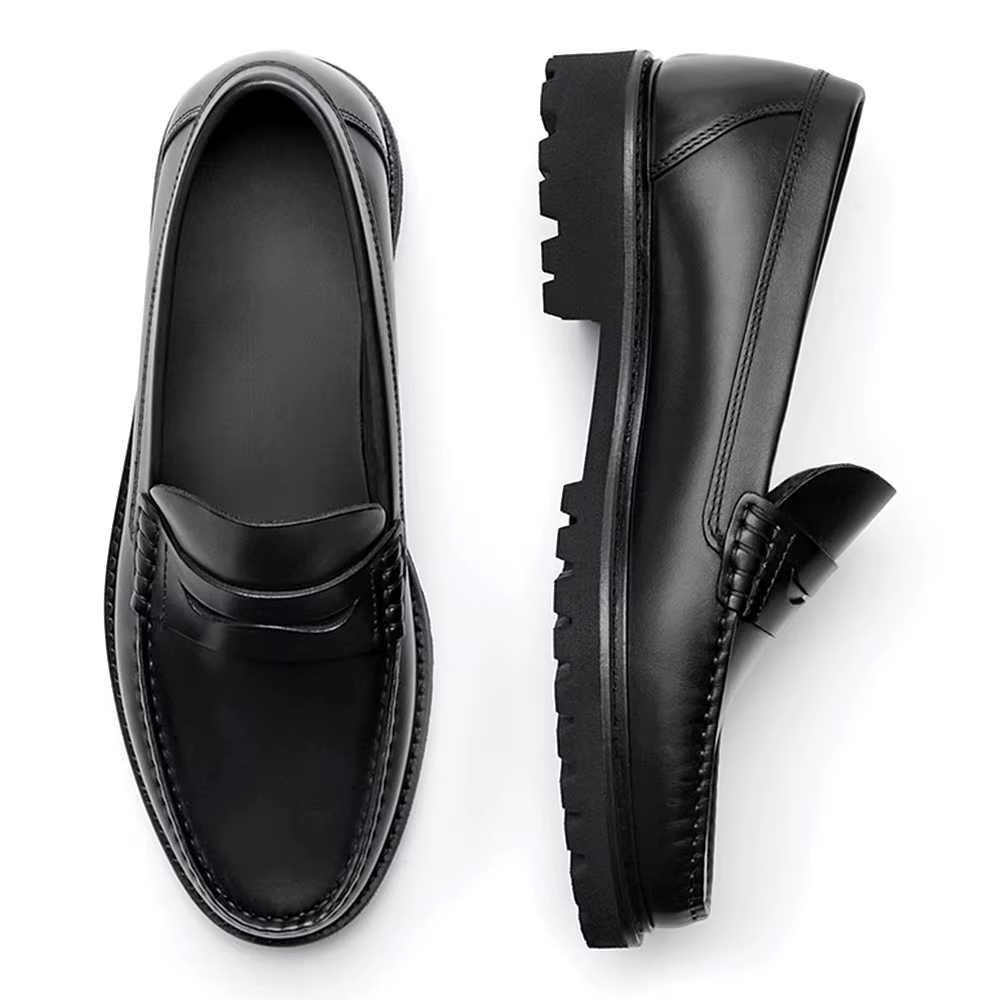 Mocassins en cuir pleine fleur pour hommes, chaussures décontractées de haute qualité, résistantes à
