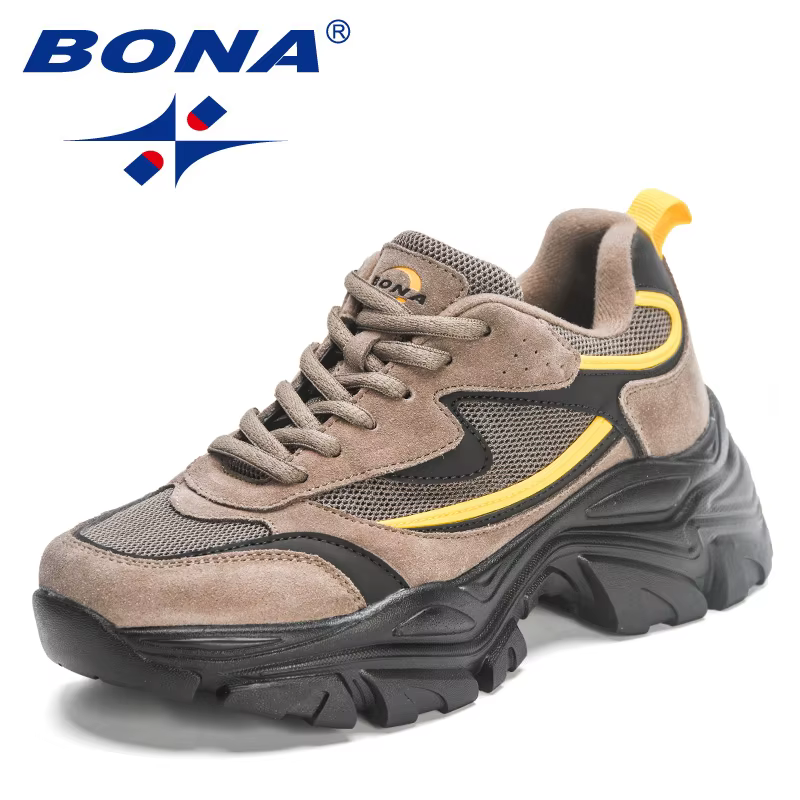 BONA-Baskets d'extérieur légères et respirantes pour femme, chaussures de marche à plateforme, nouve