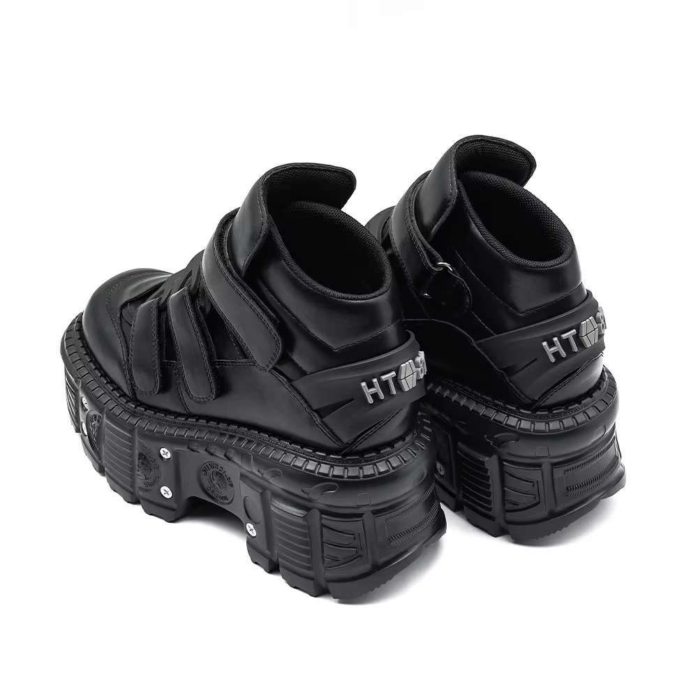 2026 nouveau Style Punk femmes chaussures gothique cheville Rock bottes à lacets talon hauteur 9CM p