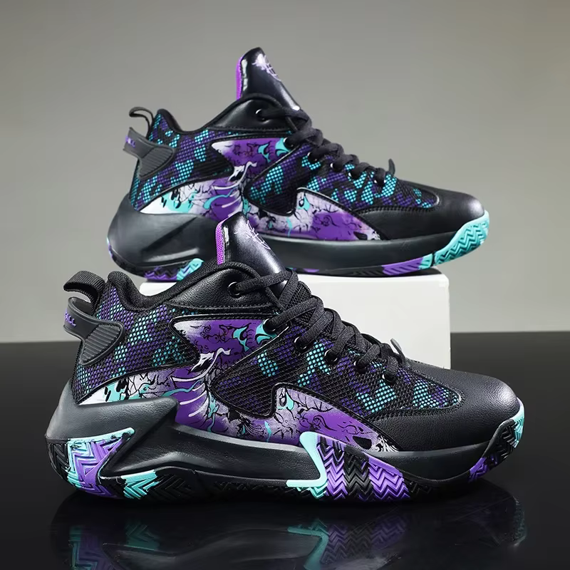 Hommes chaussures de basket-ball femmes unisexe respirant athlétique antidérapant formateur chaussur