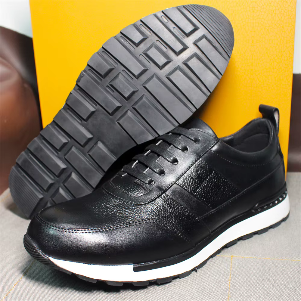 Baskets classiques en cuir véritable pour hommes, chaussures classiques à lacets, confortables et dé
