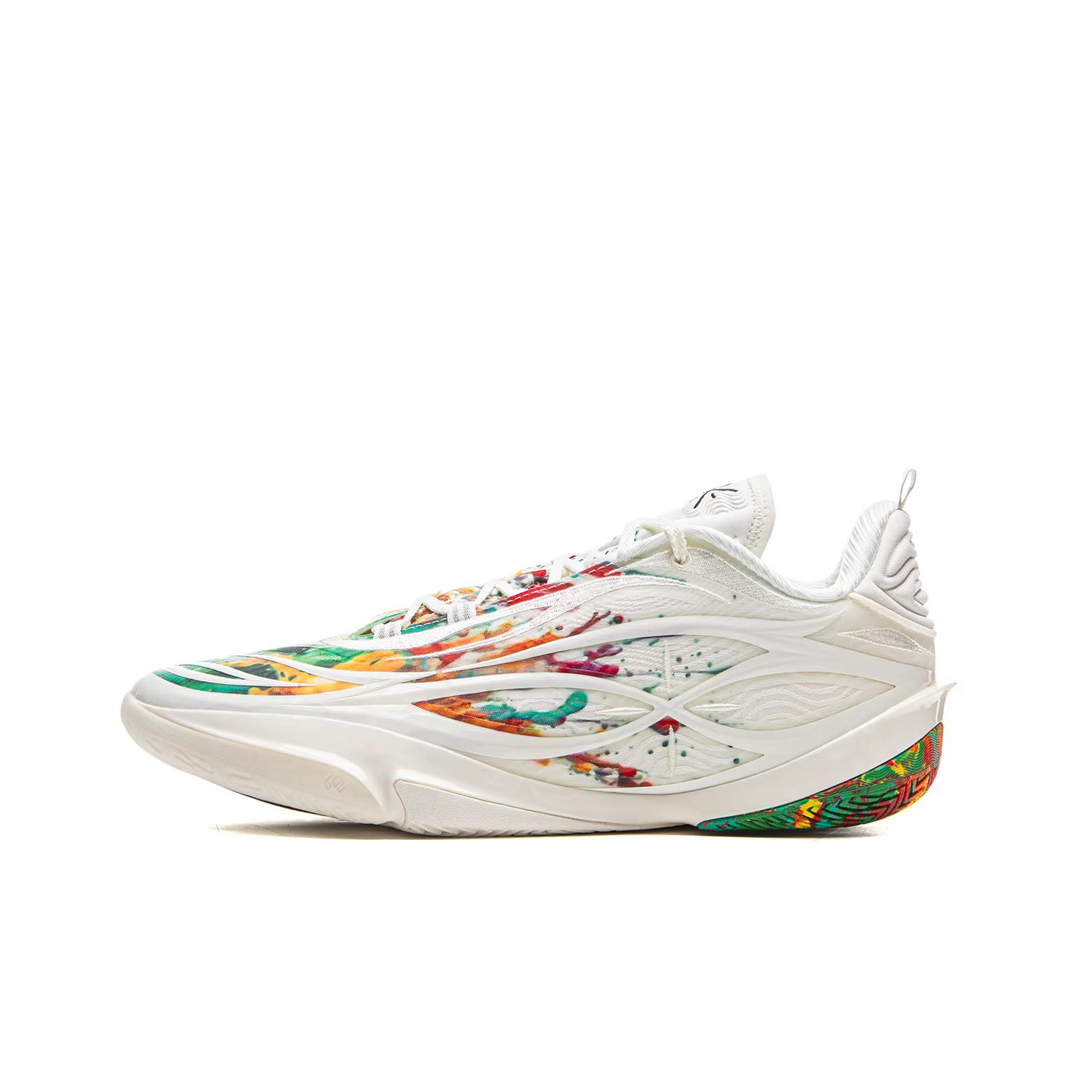 Li Ning Wade 808 5Ultra V2 Chaussures de basket-ball basses pour hommes Champagne Blanc ABAV045-2
