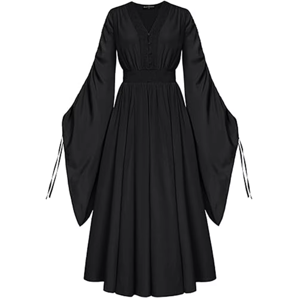Robe Renaissance pour femmes Vintage médiévale robe à manches bouffantes Chemise