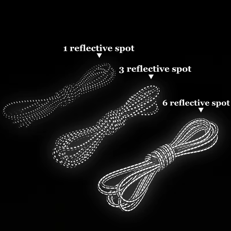 Lacets élastiques réfléchissants unisexe, fermeture rapide, pratique, bout en métal, chaussure ronde