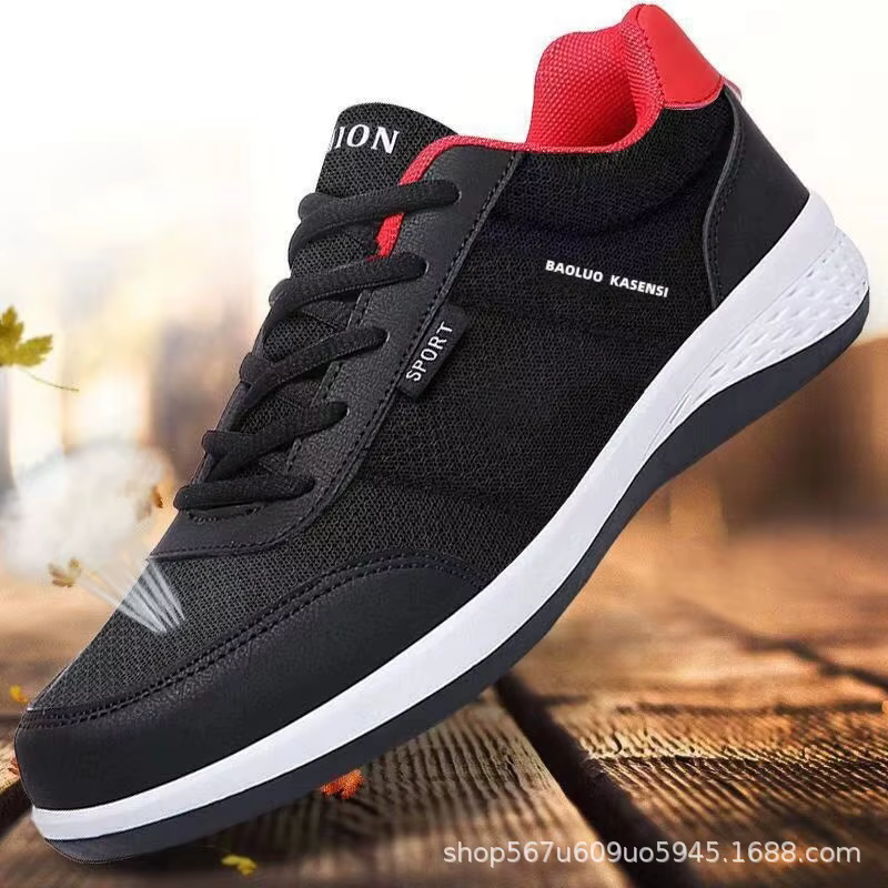 Chaussures de sport pour hommes en cuir épais, nouvelle collection hiver, imperméables, antidérapant