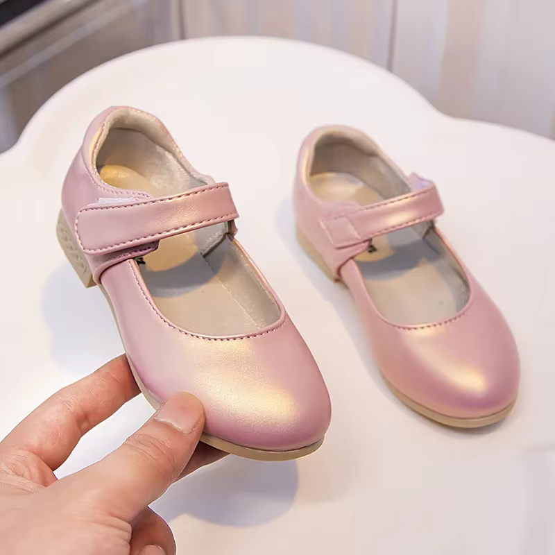 Filles princesse chaussures en cuir PU polyvalent décontracté semelle souple respirant enfants chaus