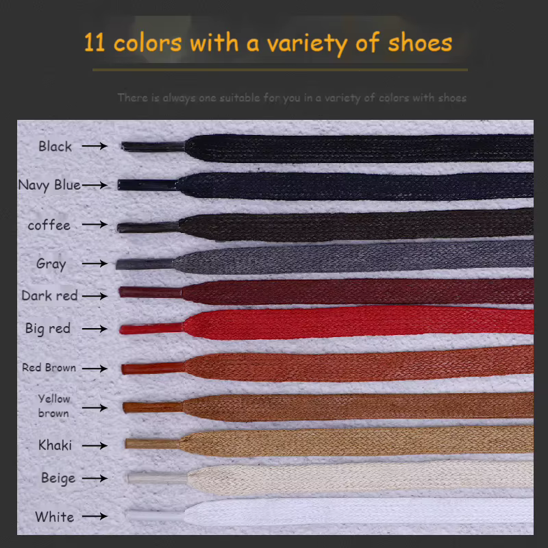 1 paire de lacets en coton ciré 0.8 CM de largeur lacets plats imperméables bottes unisexe baskets d