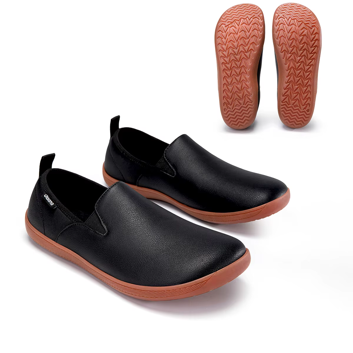 Oiaano bout large hommes chaussures minimalistes baskets confortables en cuir chaussures décontracté