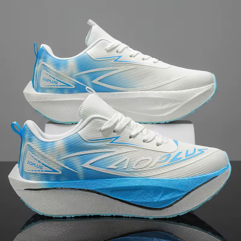 Chaussures de course pour hommes, marathon, plaque en carbone, sport spécialisé, respirantes, légère