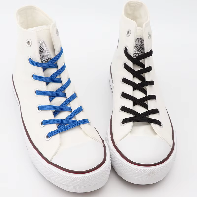Lacets élastiques pour enfants et adultes, 1 paire, lacets rapides, chaussures plates en caoutchouc,