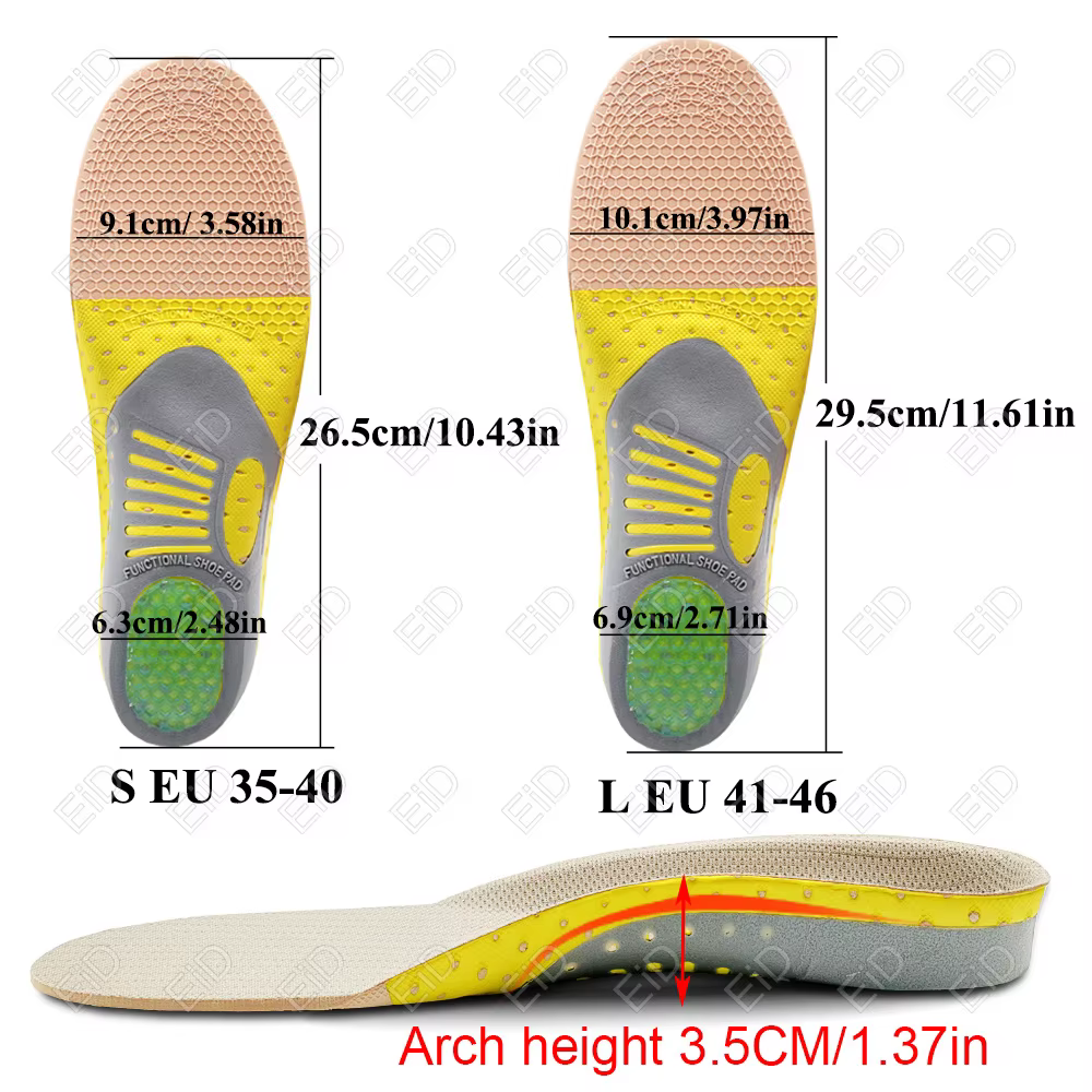 Semelles orthopédiques en gel de qualité supérieure unisexe, pied plat 4WD, semelle de santé pour ch