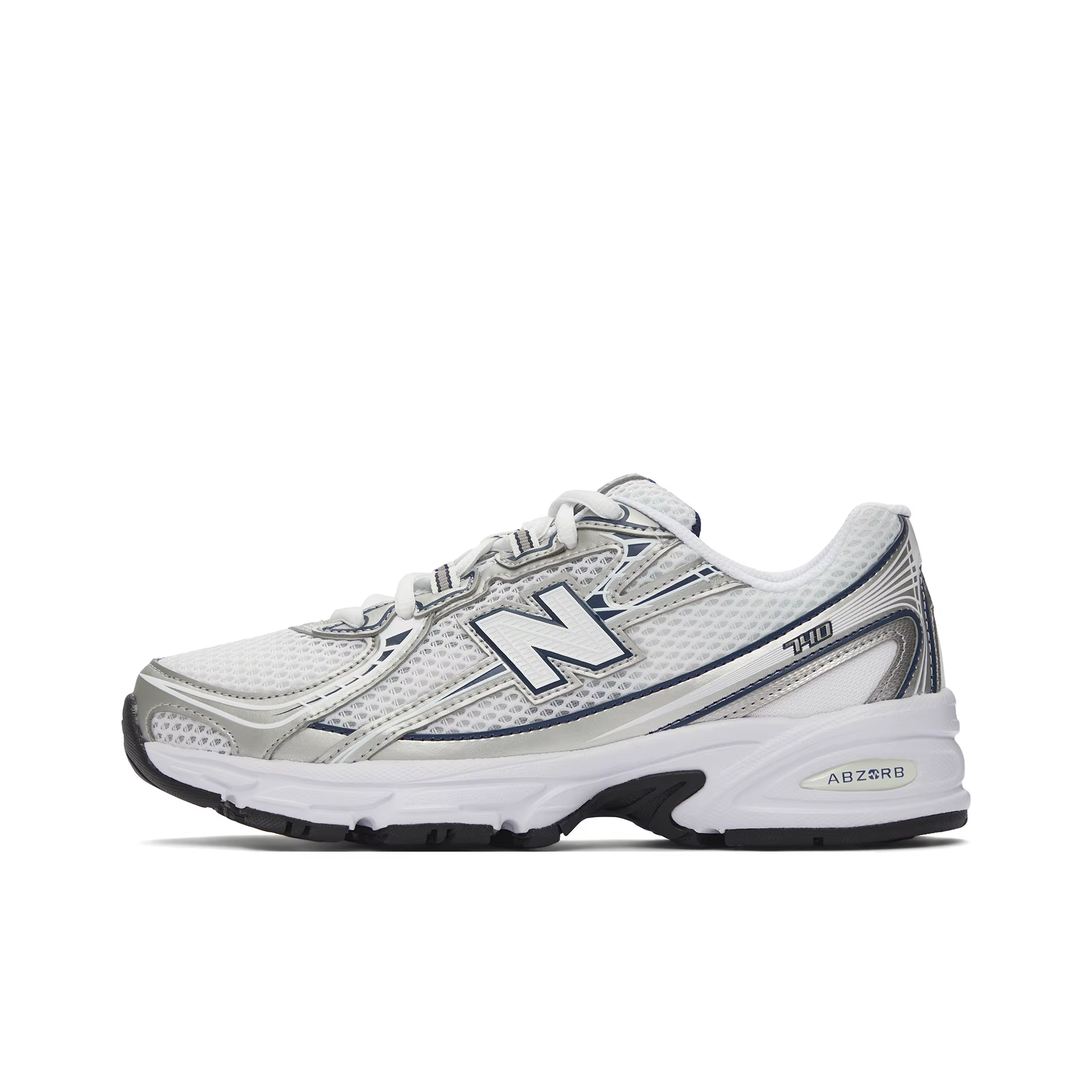 POIZON New Balance NB 740 V2 Chaussures de course unisexes basses blanches U740WN2