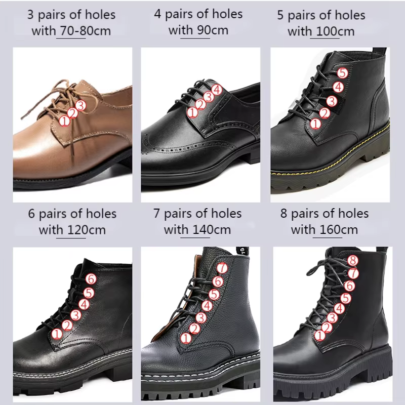 Lacets en coton ciré lacets ronds Oxford lacets bottes lacets en cuir imperméable longueur 60/80/100