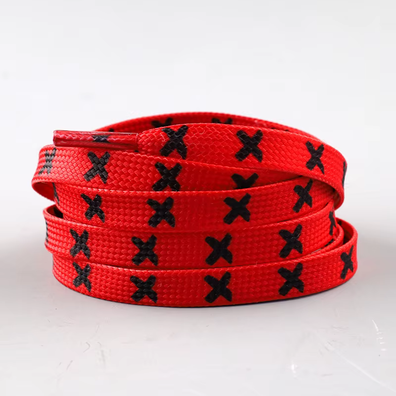 Lacets Lumineux pour Baskets, Accessoires de Chaussures, Noir et Rouge, Mode, Qualité, Plats, 120 cm