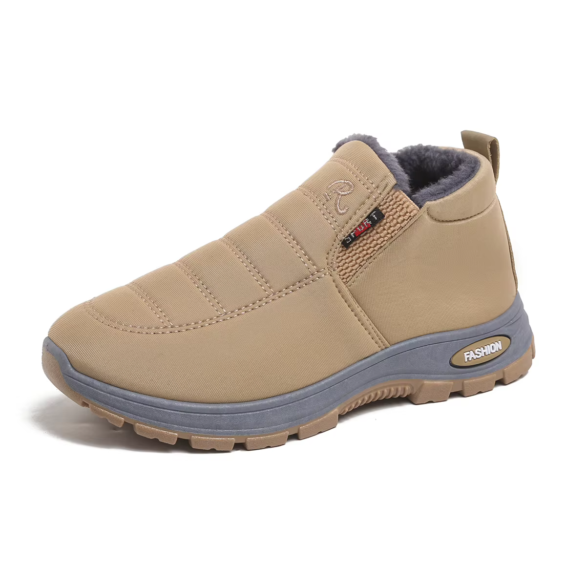 Baskets d'hiver douillettes pour femmes doublées de fourrure, bottines confortables à semelle épaiss
