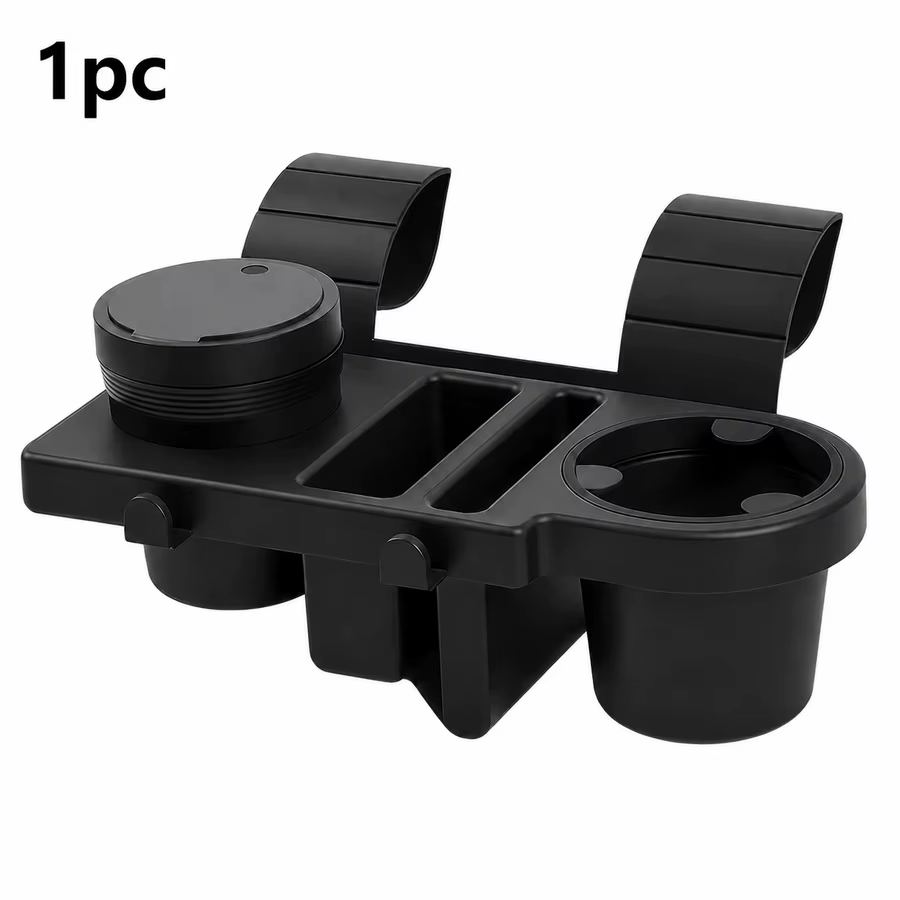 Organisateur de bord de portière de voiture avec porte-gobelet, emplacements pour téléphone, crochet
