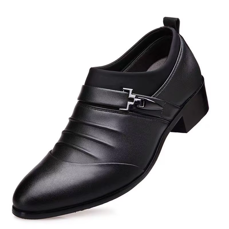 Classique hommes chaussures habillées de luxe Oxfords chaussures en cuir pour hommes d'affaires moca