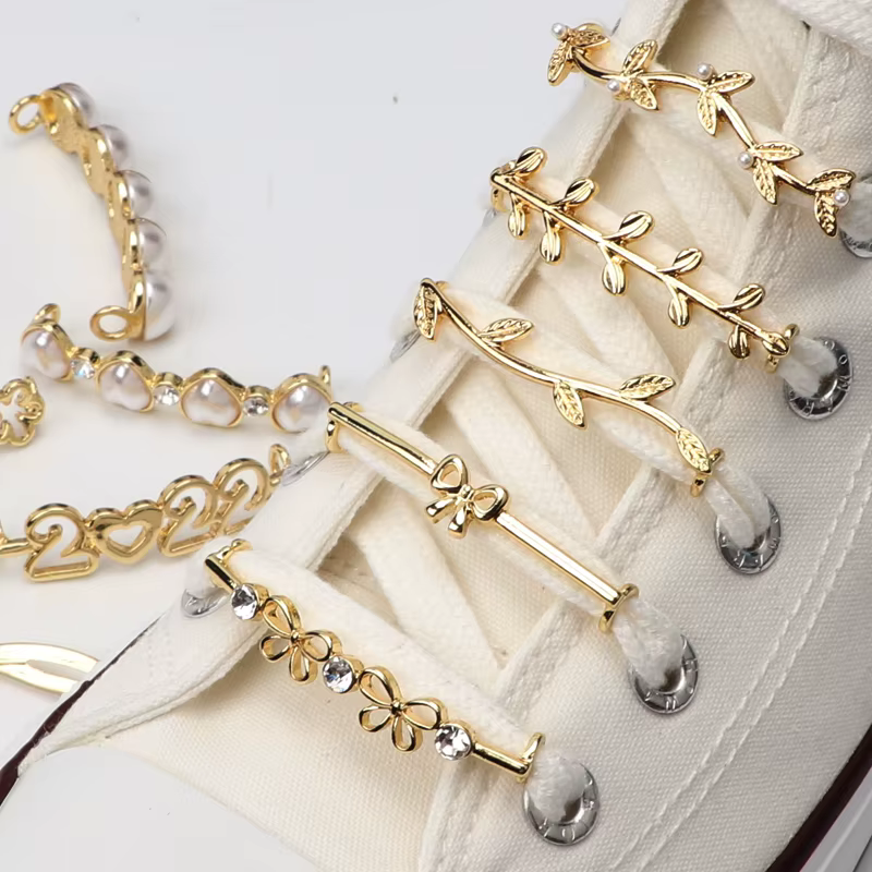 Lacets décoration lacet boucle perle chaussures breloque accessoires élégant Vintage luxe brillant s