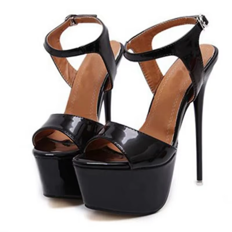 Aneikeh grande chaussure taille 41 42 43 44 45 46 sandales à talons hauts été Sexy bout ouvert robe