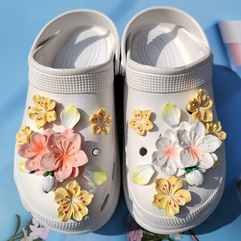 Breloques de chaussures pour filles, nouvelle mode, pour Branches et fleurs créatives, sabots, boucl