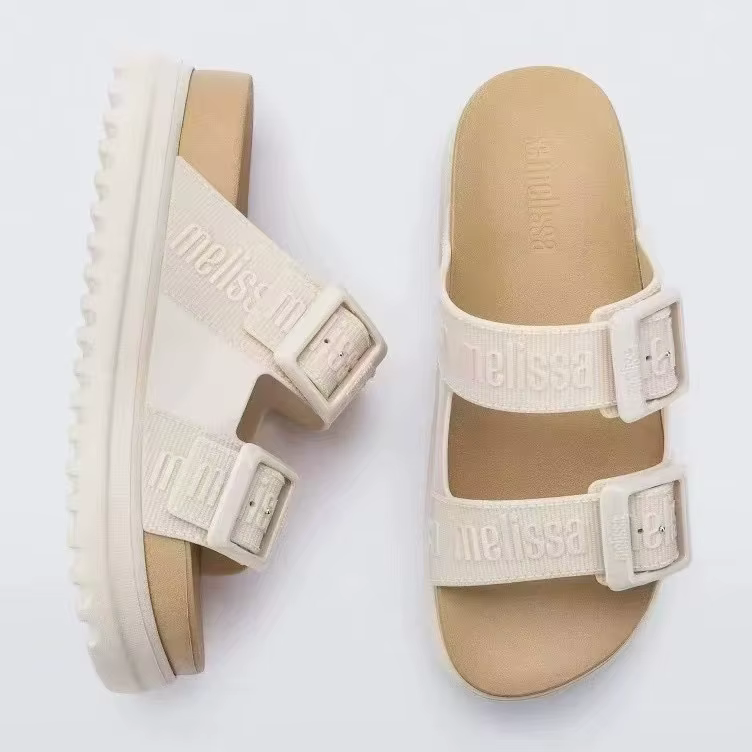 Mini Melissa été mode transfrontalière femmes décontracté plate-forme pantoufles dames sans lacet se