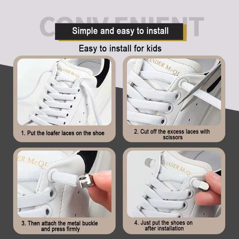 4/16 pièces lacets élastiques baskets serrures en diamant lacets sans attaches enfants adultes sans 