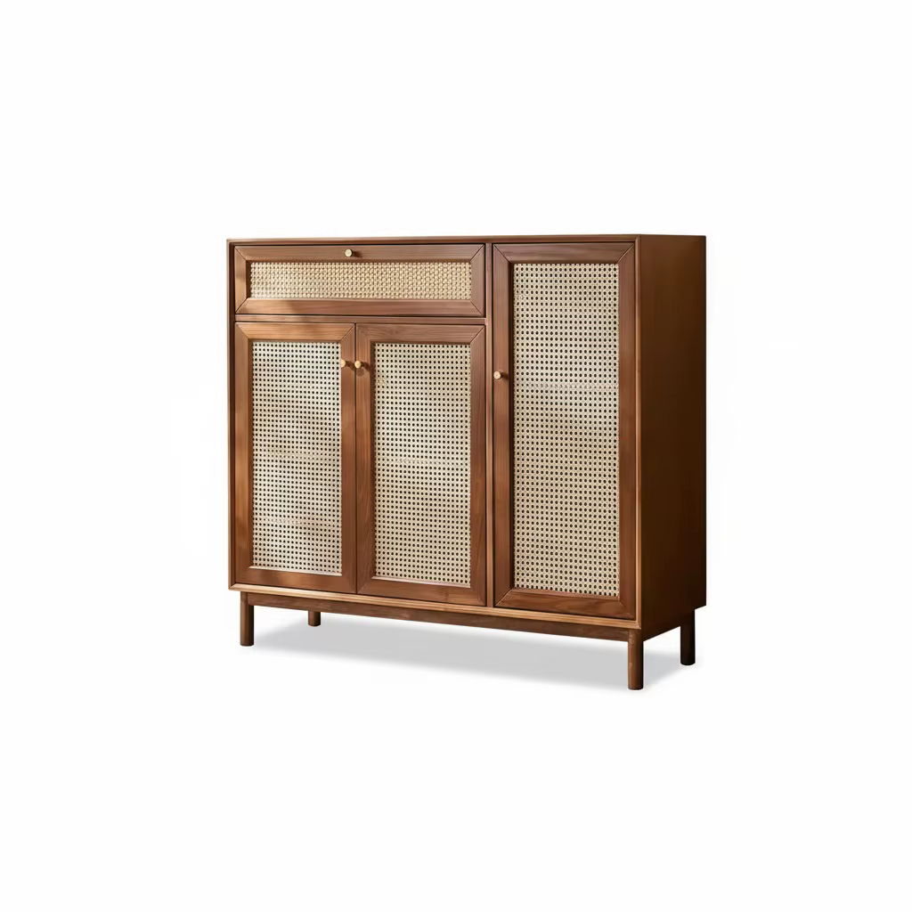 Armoire de rangement pour chaussures, étagère à chaussures nordique en bois de frêne massif, 110 x 4