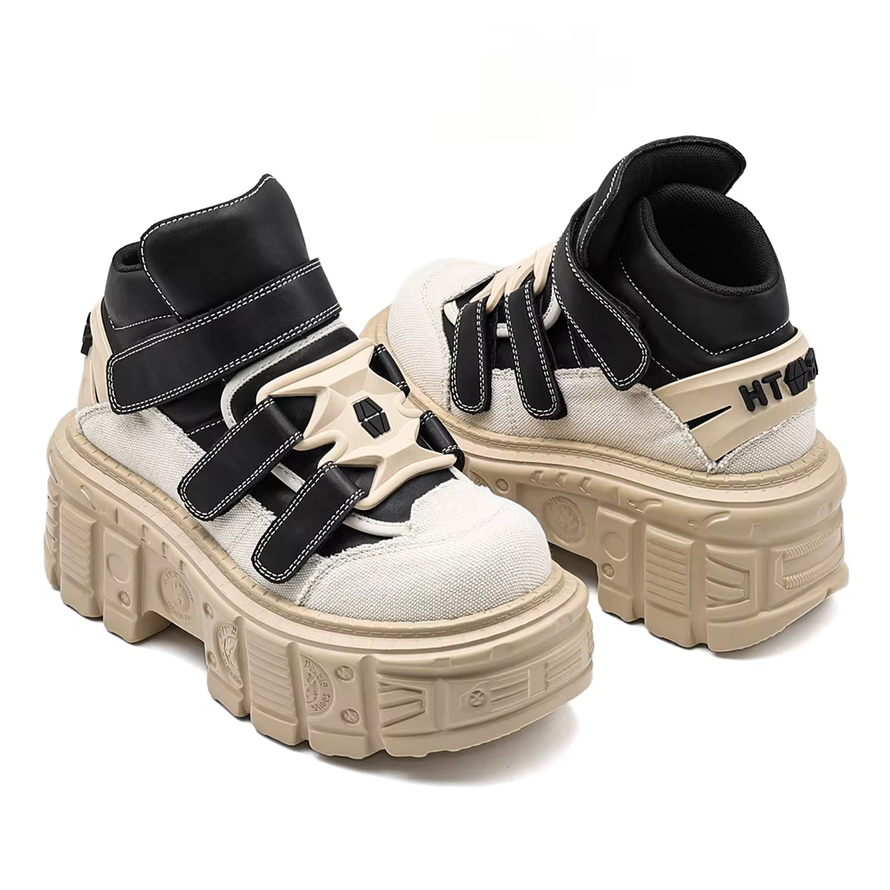 Gothique cheville Rock bottes 2026 nouveau Style Punk femmes chaussures à lacets talon hauteur 6CM p