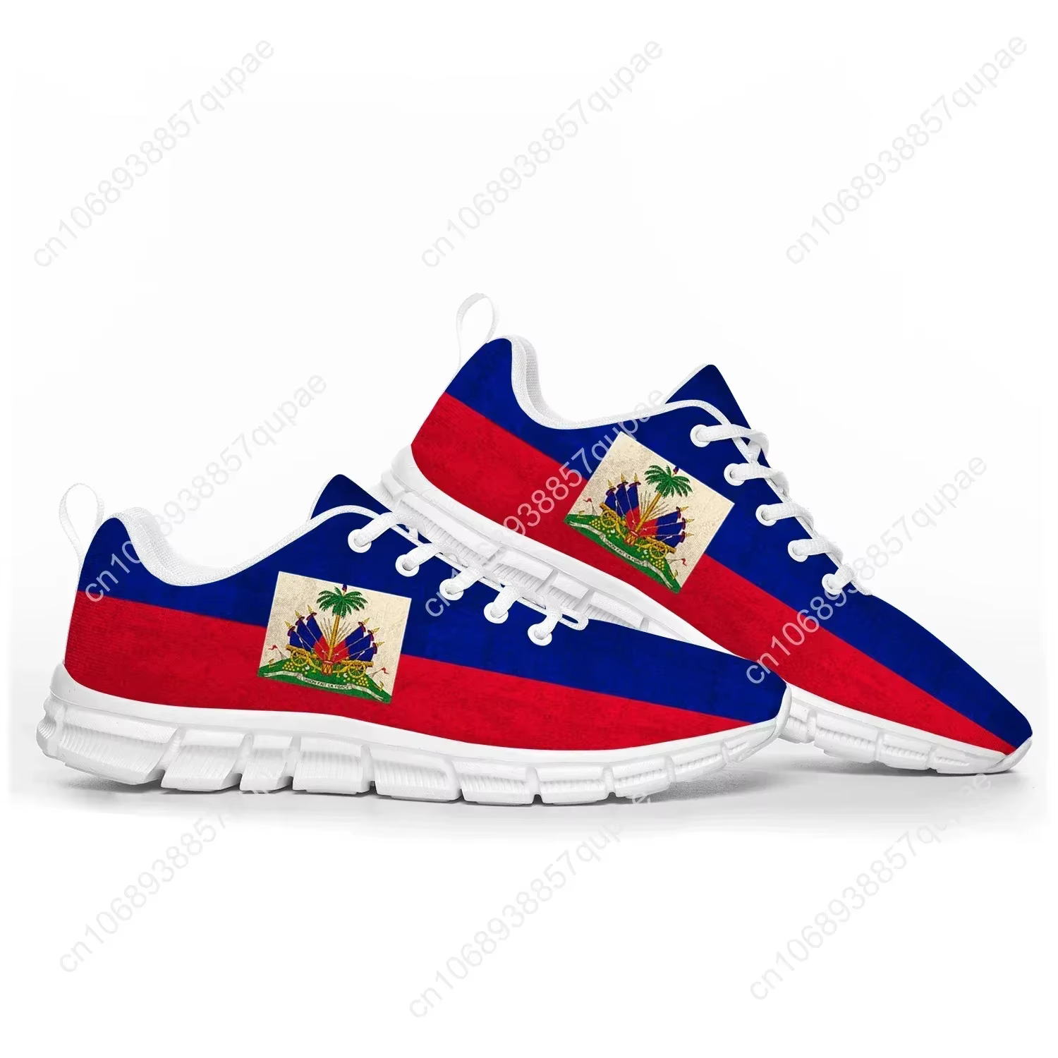Chaussures de sport drapeau haïtien pour hommes et femmes, baskets pour adolescents, chaussures de C