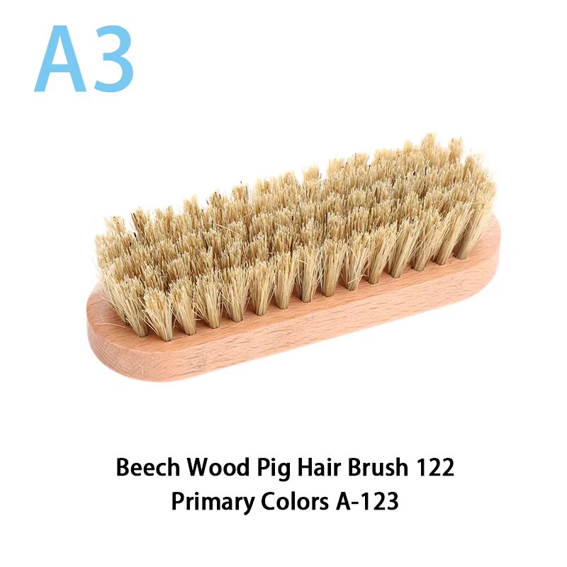 Brosse en bois de crin de cheval, soin et nettoyage des chaussures en cuir, poignée 1 pièce, détails